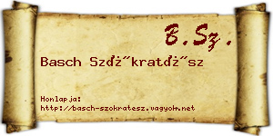 Basch Szókratész névjegykártya